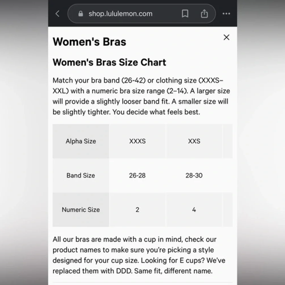 lululemon Energy Bra (Size 2)‎